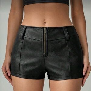 NWTs SHEIN | Black Faux Leather Mini Shorts